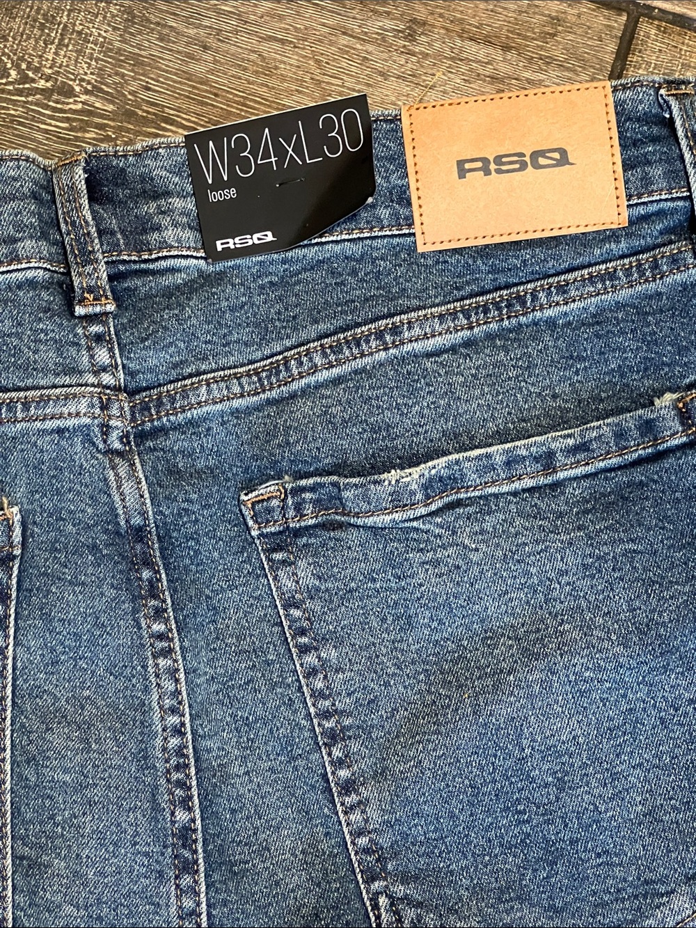 RSQ- Men's Straight-Leg Blue Jeans - Picture 5 of 6